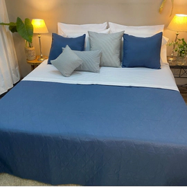 Cubrecama Quilt Brescia 2 1/2 plazas Urban Azul