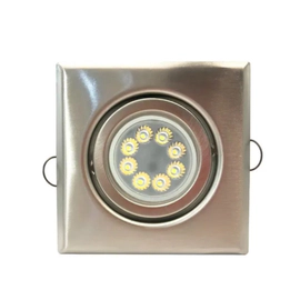 Spot Embutir Led Cuadrado Luz 5W Fria Plata