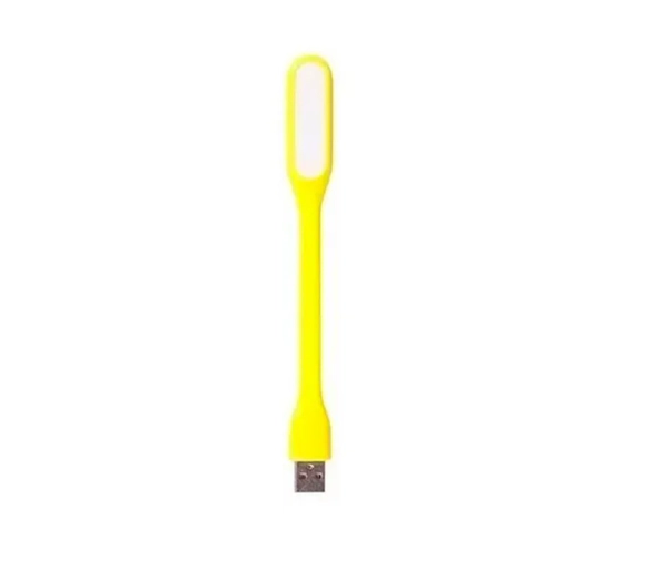 Linterna USB Portatil Para Notebook 1,2W Silicona Flexible Amarillo