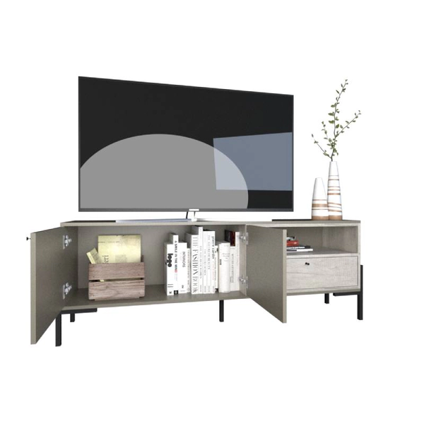MESA TV TABLES 4251 GCN METALWOOD - GRIS CLARO NEVADO 15 MTS