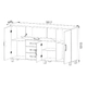BAHIUT ORLANDI VE 546 PREMIUM - VENECIA 4 PUERTAS 3 CAJONES
