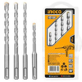 SET DE 4 MECHAS SDS PLUS WIDIA 6 A 10MM INGCO AKDB2055