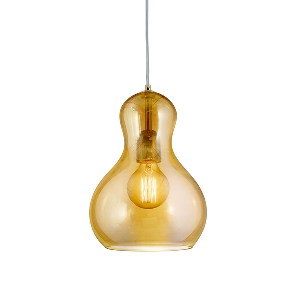 COLGANTE BUDDA L 1 LUZ 30CM BASE REDONDA E27 AMBAR