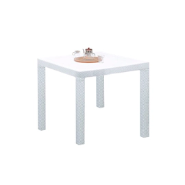 MESA PLÁSTICA CUADRADA BLANCA RATAN VOSS 2000 MESAFIDJIBL