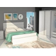Respaldo Sommier Mosconi 2 Plazas Melamina 1,80M Blanco