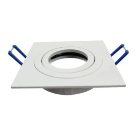 Pack X 4 Spot Embutir Aluminio Cuadrado Blanco Fidel Dicro Led 7W Frio