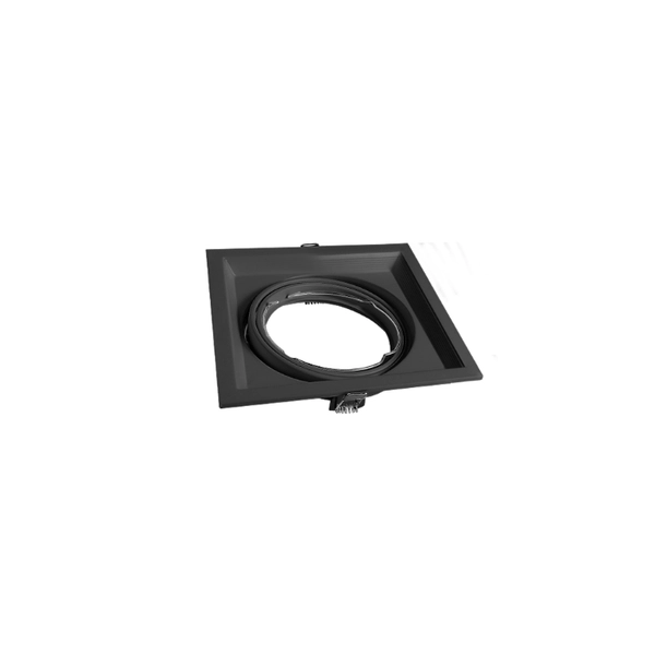 Embutido Cuadrado Ar111 Cardan 1 Luz 182X182 Negro