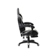 SILLA GAMER LETOS LE-40B CON APOYA PIE NEGRA Y BLANCO
