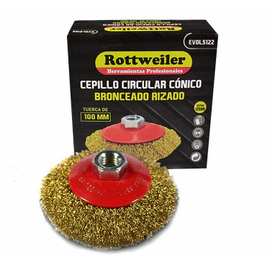 CEPILLO C—NICO BRONCEADO RIZADO 100MM ROTTWEILER EVOL5122
