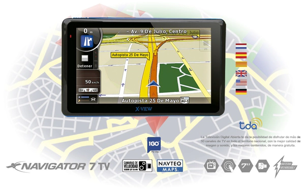 GPS X-VIEW 7" NAVIGATOR TV/ACE 7-10522 TDA
