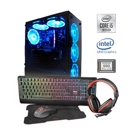 PC ARMADA GAMER INTEL i5-10400 16GB SSD 480GB RGB 750W TECLADO/MOUSE/AURICULAR