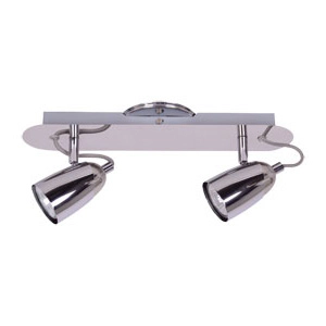 Aplique Pared Techo Spot Led Dicroica Konus 2 Luz Cromo