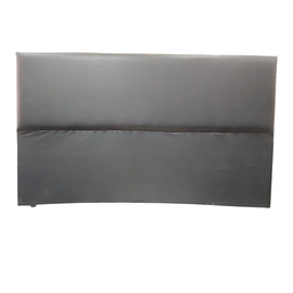 Respaldo Para Sommier King 2 Metros Tapizado Ecocuero Liso Negro