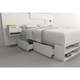 Box De Cama Cajonera Zapatero 6442 2 Plazas Base Sommier 140 Blanco