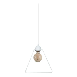 Colgante Geo Triangulo Deco Vintage 1 Luz E27 Led Blanco