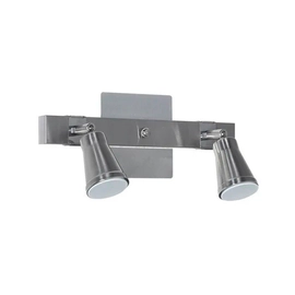 Aplique Pared Interior Moderno Led 3 Luces Rectangular Plata