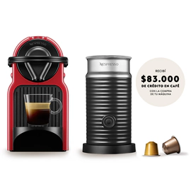 CAFETERA NESPRESSO INISSIA C40AEROCCINO - ROJA AERO 06LTS 19BAR AUTO OFF (A3C40