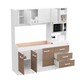 Combo Mueble Cocina Mosconi Sin Bacha Blanco Carvalho Mezzo