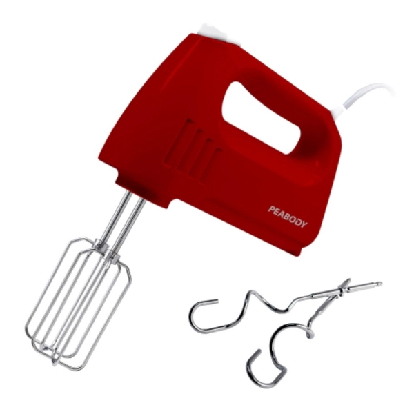 Batidora de Mano Peabody Pe-Hm550R - Roja 300W 4 Vel Funcion Turbo Inc Batidor