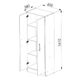 MULTIFUNCION CPATAS ORLANDI BL 405 BAHIA - BLANCO 2 PUERTAS 2 ESTANTES