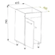 BAJOMESADA ORLANDI BL 3054 BAHIA - BLANCO 1 PUERTAS 1 ESTANTE