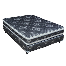 Conjunto Sommier 2 Plazas Ayfa Premium Resortes Dual 130x190
