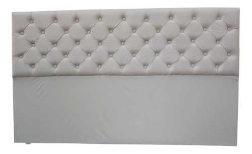Respaldo Sommier King 2 Metros Ecocuero Multicapitone Rombo Color Crudo