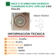Pack X10 Emb Cuad Platil Led 5W Frio