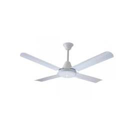 Ventilador 4 Palas Chapa Nacional Motor Chico Blanco