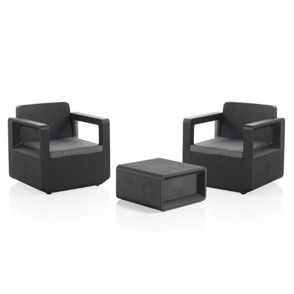 Juego Living Exterior Jardín Berner Simil Ratan Set Venus