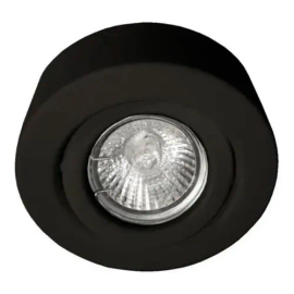 Spot Semi Embutido Movil Dicroica Led 7W 220V Pack X10 Negro Cálido