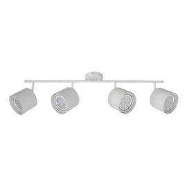 Sistema Lineal Alba Ar111 4 Luces Gu10 Con Movimiento Blanco