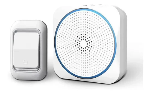 Timbre Alarma A Pilas 150Mts Resiste Al Agua Blanco