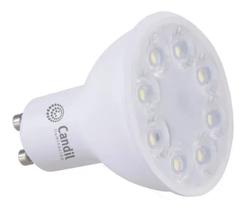 Lampara Dicroica Led Candil 7w 100° Dimerizable Gu10 220v Calido