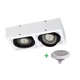 Plafon Ar111 Box 2 Luces Gu10 Blanco Calido