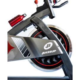 Bicicleta Spinning Indoor Elite 140KG Control LCD Plata