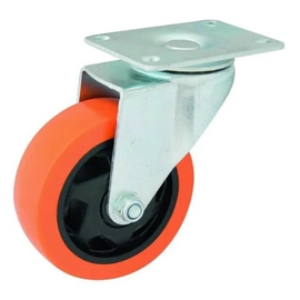 RUEDA DE PVC BASE GIRATORIA REFORZADA DUBAI 75MM X 32MM EVOL2810