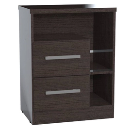 MESA DE LUZ ORLANDI WE 113 PREMIUM - WENGUE 2 CAJONES REVERSIBLES
