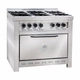Cocina Industrial Corbelli Cf100 - Acero Inox 5 Hornallas Gas Natural O Envassa