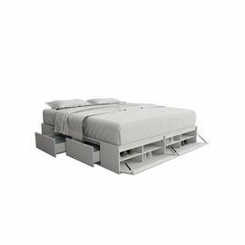 Box Cama Cajonera Base Sommier Zapatero King Size 200x200 Everest