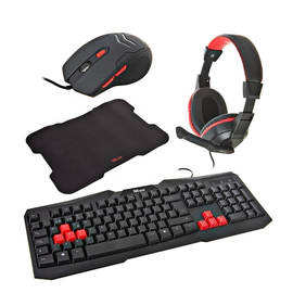 Kit Teclado, Mouse y Auriculares Trust Ziva 4-in-1