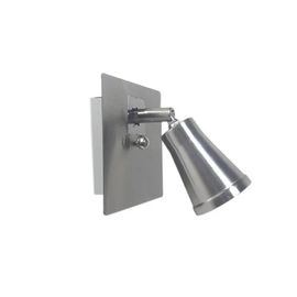 Aplique Pared Spot Dublin Luz Dicroica Plata