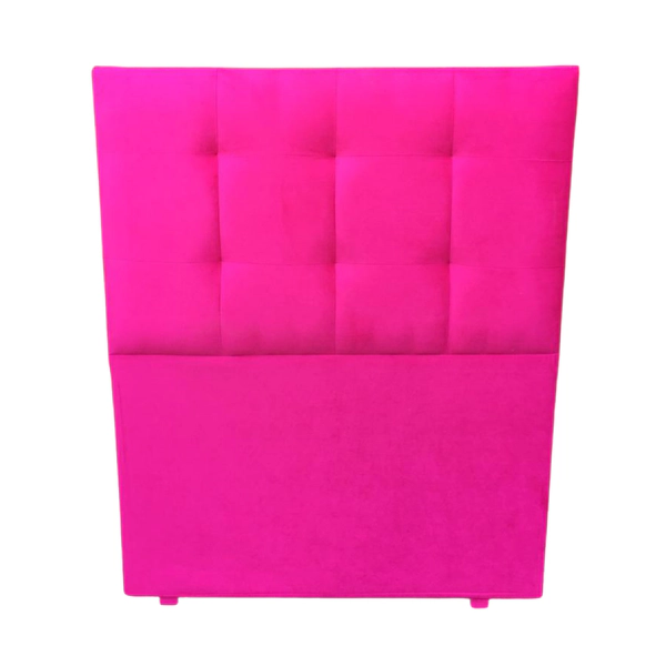 Respaldo ELM pana 100 Capitone cuadrado con costura fucsia