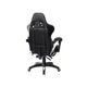 SILLA GAMER LETOS LE-40B CON APOYA PIE NEGRA Y BLANCO