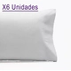 Pack x 6 Fundas de Almohada Cannon King Hotelera 50x105cm Blancas