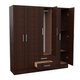 Placard Mosconi 6 Puertas 2 Caj Melamina Dakar Wengue