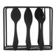 Servilletero Spoon Black 10x11 cm Acero