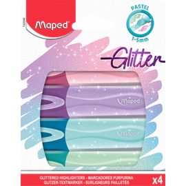 Marcador Maped Pastel Glitter Bolsa Carton X 4 Uni