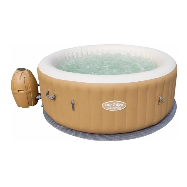 Jacuzzi Bestway Lay-Z-Spa Palm Springs Diametro 196Cm Alto 71Cm 663L Beige