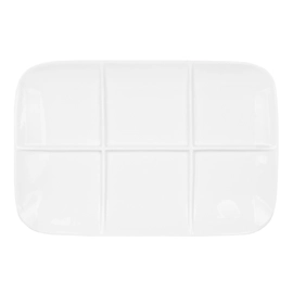 Copetinero con 6 Divisiones de Cerámica 36x24x3 cm Blanco